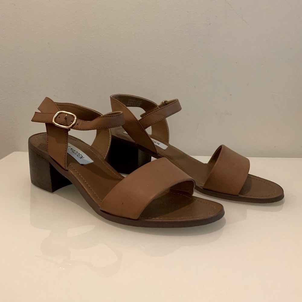 Steve Madden Brown Leather Sandals
